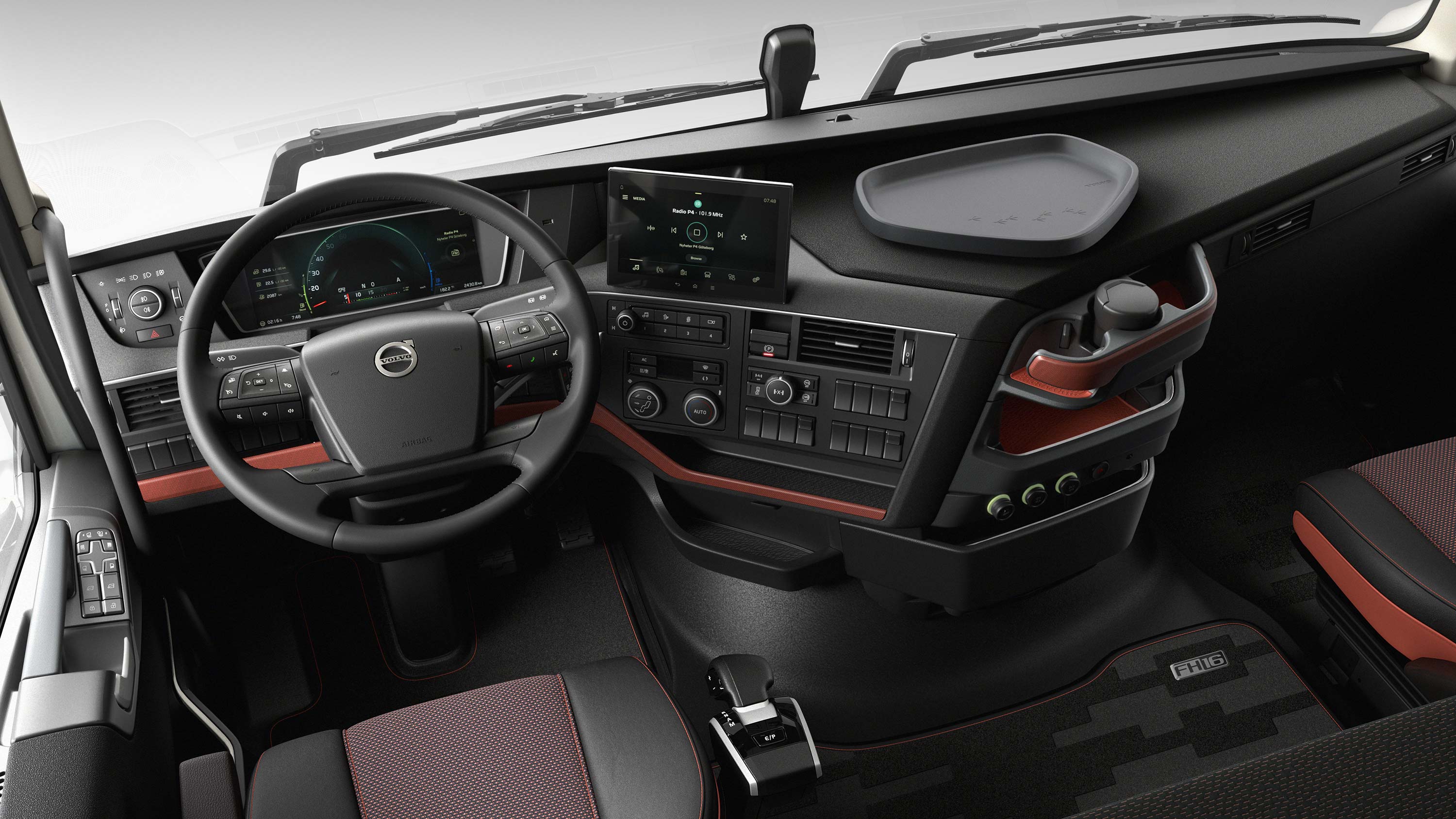 L'interface conducteur du Volvo FH16 permet au conducteur de contrôler facilement son véhicule.