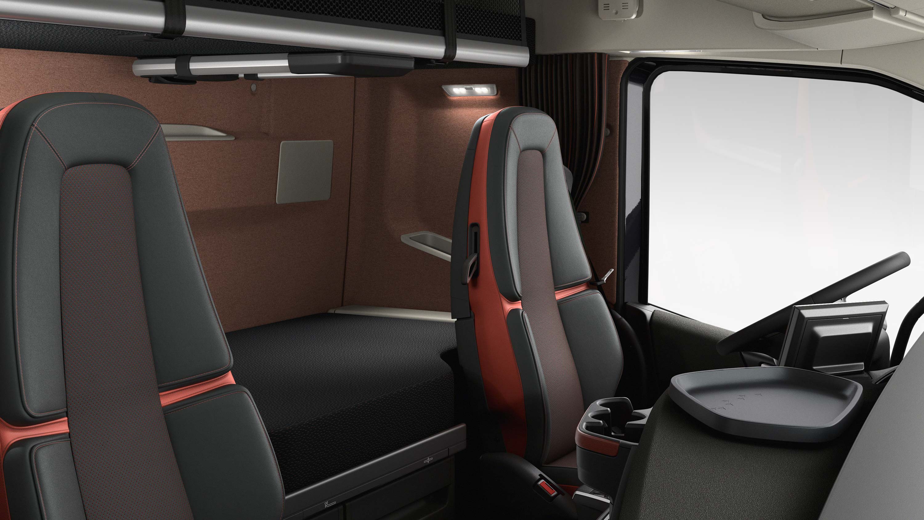 Le Volvo FH16 offre des équipements de repos confortables.